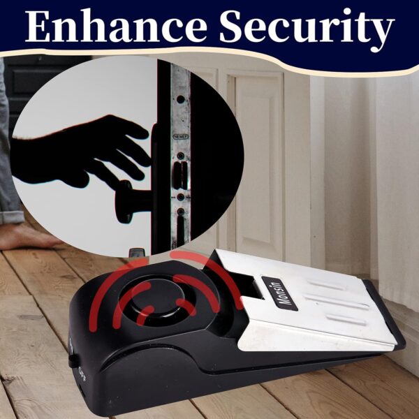 Door Stop Alarm, Door Stopper with 120DB Security Alarm, Flo...