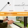 Sliding Door Security Bar 18"-51", Adjustable Sliding Door L...