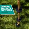 Squirrel Products 6.5 ft Climbing Rope with Platforms - Swin...