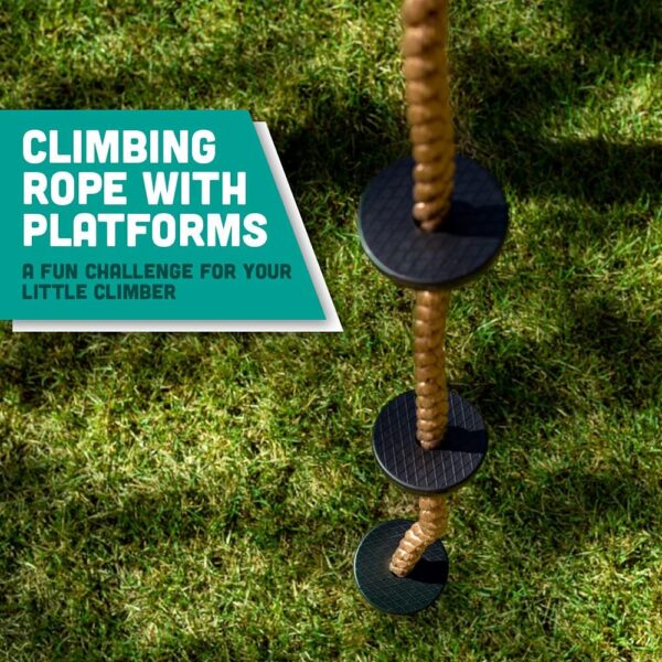 Squirrel Products 6.5 ft Climbing Rope with Platforms - Swin...