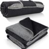 Tirrinia Waterproof Outdoor Blanket with Sherpa Lining, Wind...