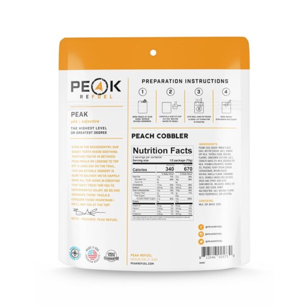 Peak Refuel Peach Cobbler | Real Ingredients | Ready in Minu...