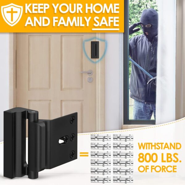 Home Security Door Reinforcement Lock - Child Proof High Sec...