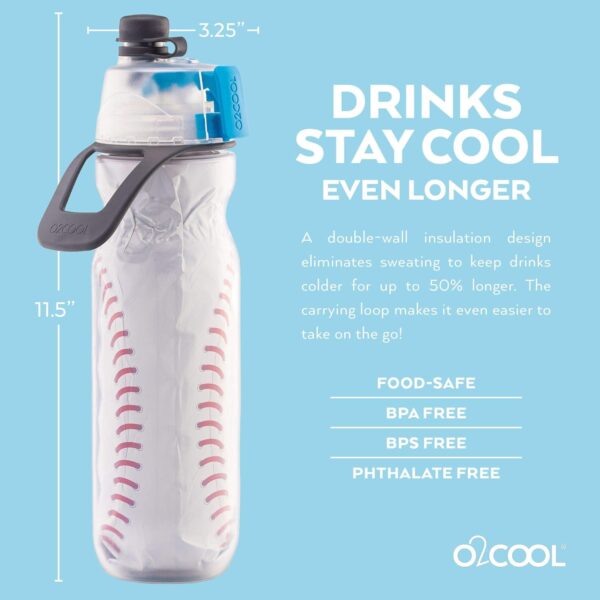 Mist N' Sip Insulated Water Misting Squeeze Bottle- 20 oz