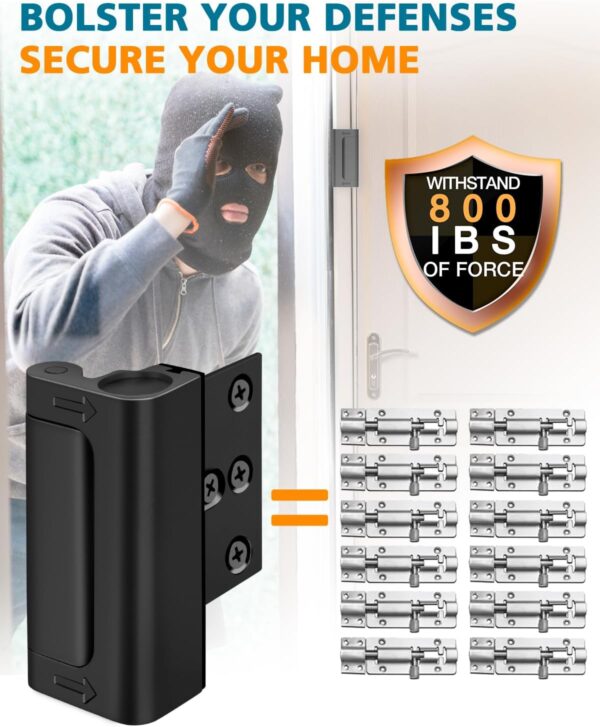 Home Security Door Reinforcement Lock - Child Proof Door Loc...