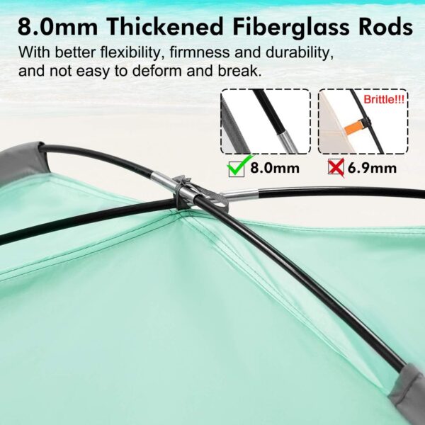 WhiteFang Beach Tent Anti-UV Portable Sun Shade Shelter for ...