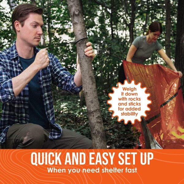 Go Time Gear Survival Life Tent • 2 Person Mylar Emergency S...