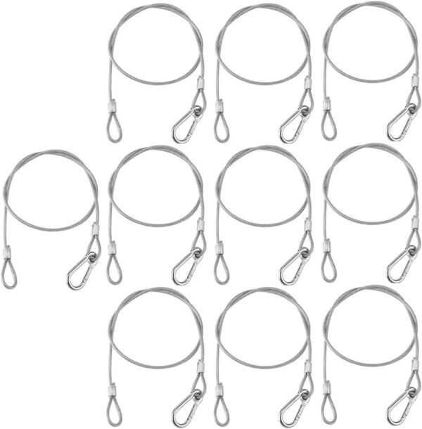 MFL. Stage Lights Safety Cables 110 lb Load Duty 31.5'' Stai...