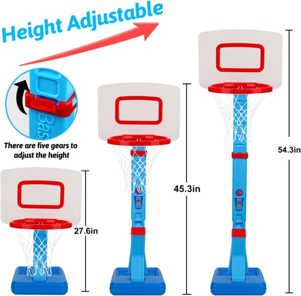 Toddler Basketball Hoop Indoor Mini Adjustable Basketball Go...