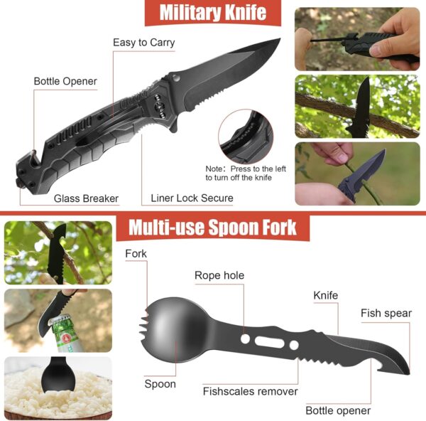 Gifts for Men Dad Husband, Christmas Day, Survival Kits 14 i...