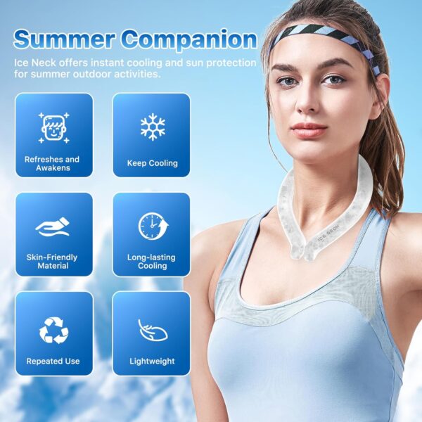 Neck Cooling Tube, Wearable Cooling Neck Wrap for Hot Summer...