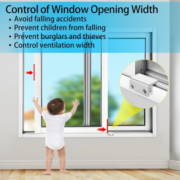 Window Locks (4 Sets), Window Locks for Up and Down Windows,...