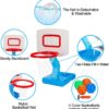 Toddler Basketball Hoop Indoor Mini Adjustable Basketball Go...