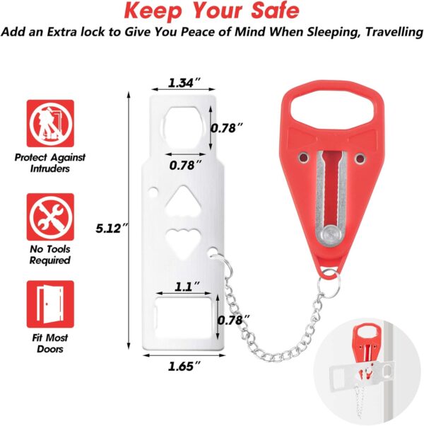 AceMining Portable Door Lock Home Security Door Lock Travel ...