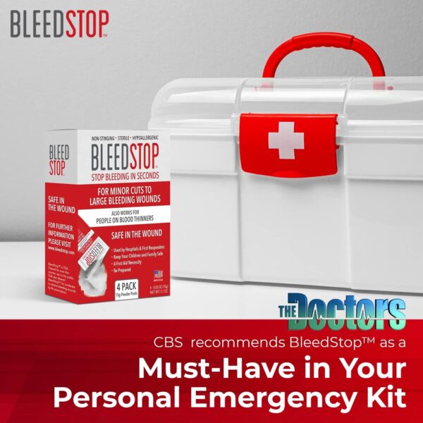 BleedStop First Aid Powder for Blood Clotting, Trauma Kit, ...