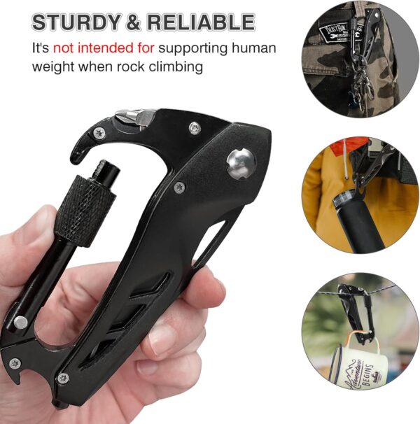 Multitool Carabiner with Pocket Knife, Stocking Stuffers Gif...