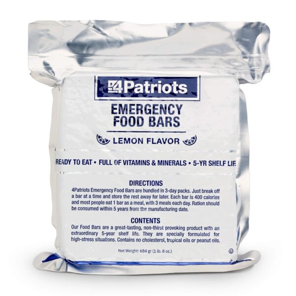 4Patriots Emergency Food Bars: Non-Perishable S.O.S Ration D...
