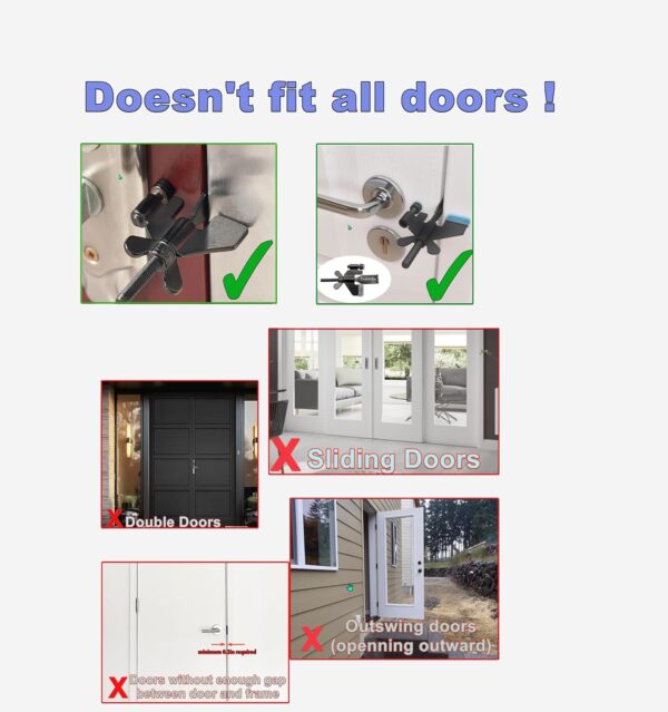 Original Trustella Heavy-Duty Portable Door Lock - Stainless...