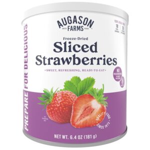 Augason Farms Freeze Dried Sliced Strawberries Can, Emergenc...