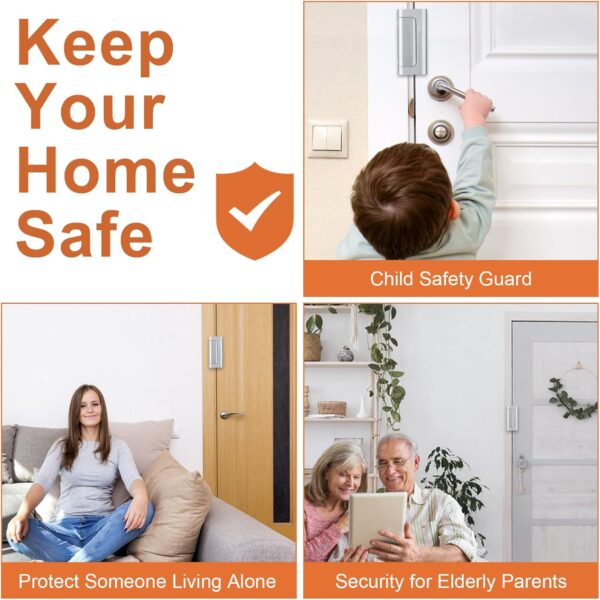 2 Pack Home Security Door Lock,Childproof Door Reinforcement...