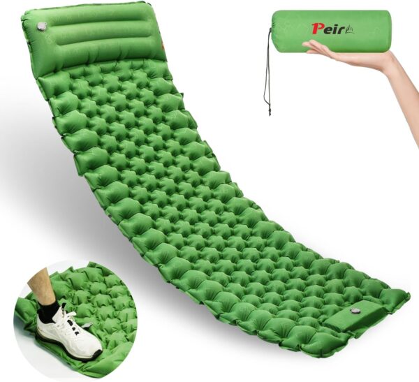 Camping Sleeping Pad, Ultralight Camping Mat with Pillow Bui...