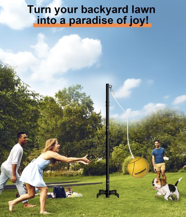 Garbuildman Tetherball Set with Ball & Rope for Outdoor Back...