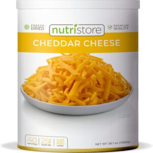 Nutristore Freeze-Dried Cheddar Cheese Shredded | Amazing Ta...