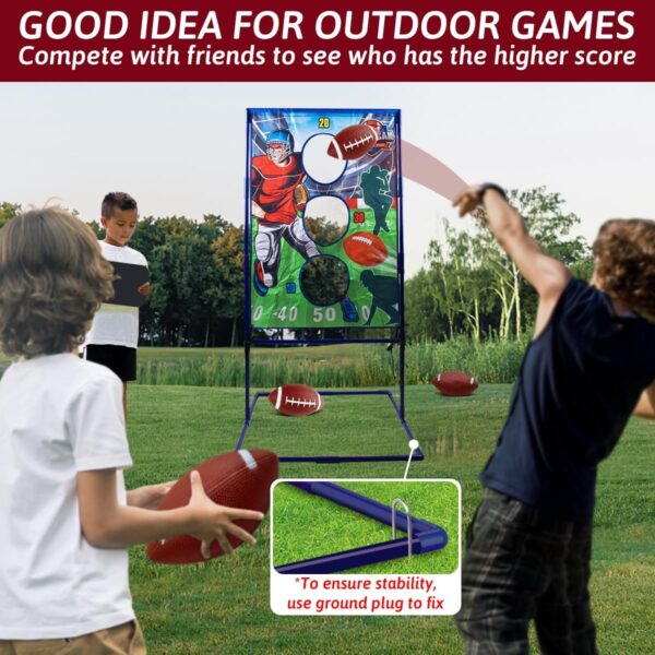 Football Toss Game with 4 Inflatable Balls, Football Throwin...