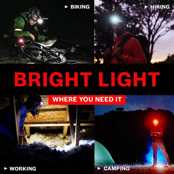 GearLight 2Pack LED Headlamp - Outdoor Camping Head Lamps wi...