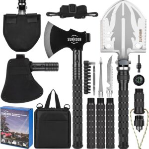 Survival Shovel Survival Axe, Camping Folding Shovels Hatche...