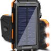 Solar Charger Power Bank, 20000mAh Portable Outdoor Waterpro...