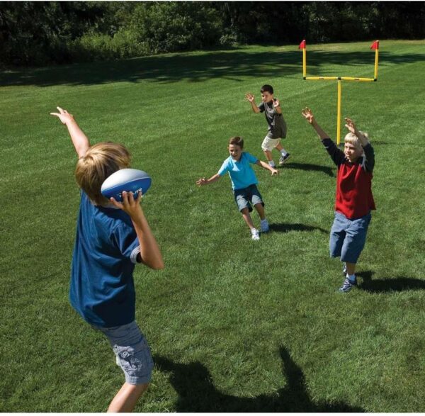 Franklin Sports Youth Football Goal-Post Set — Kids’ Footbal...