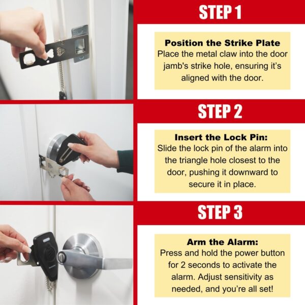 Securityman Portable Door Lock with Alarm | Hotel Door Locks...