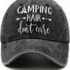 Waldeal Embroidered Camping Hair Don't Care Hat Adjustable W...