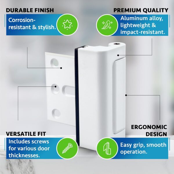Dwell+Good Door Locks (2-Pack) - Easy To Install Aluminum Ho...