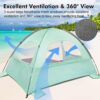 WhiteFang Beach Tent Anti-UV Portable Sun Shade Shelter for ...