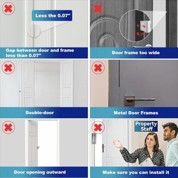 4Pack AceMining Door Reinforcement Lock Withstands 800lbs of...