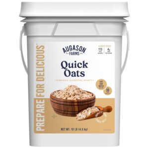 Augason Farms Quick Rolled Oats 4-Gallon Pail, Emergency Foo...