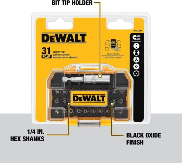 DEWALT DWAX200 Security Screwdriving Set, 31-Piece