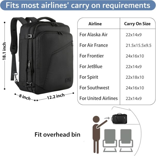 MATEIN Mens Travel Backpack, 27L Lightweight Carry on Backpa...
