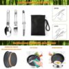 Camping Cooking Set Camping Cookware Outdoor Aluminum Mess K...
