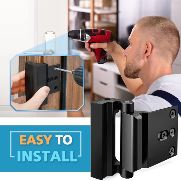 Home Security Door Lock Reinforcement - Child Proof High Sec...