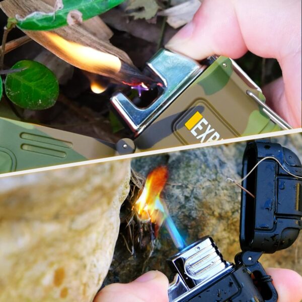 2 Pack Waterproof Lighter Outdoor Windproof Torch Lighter Du...