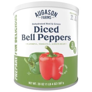 Augason Farms Dehydrated Red and Green Diced Bell Peppers Ca...