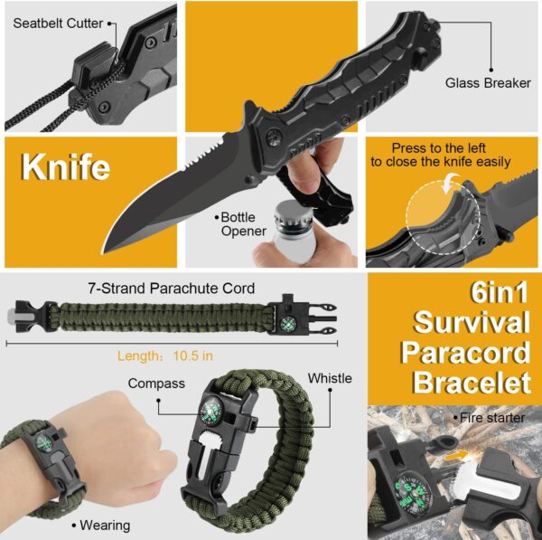Survival Kit, Gifts for Men Dad Husband, Emergency Survival ...