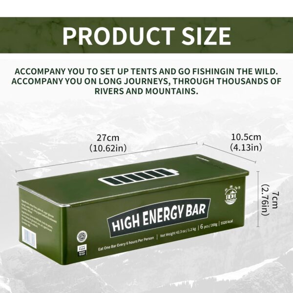 Emergency Food Ration Bars, Survival Food with Tin box, 20 Y...