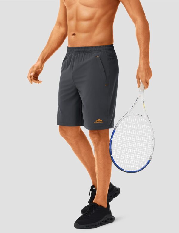 TACVASEN Men's Running Athletic Shorts 9" Quick Dry Workout ...