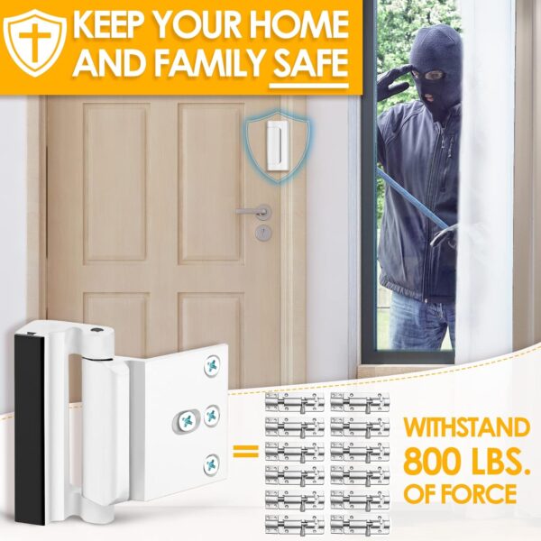 Home Security Door Reinforcement Lock - Child Proof High Sec...