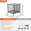 VEVOR Rolling Sports Ball Storage Cart, Lockable Basketball ...