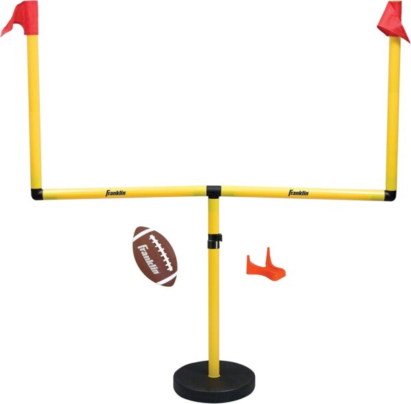 Franklin Sports Youth Football Goal-Post Set — Kids’ Footbal...